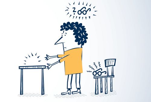 Si les lunettes ne se trouvent plus sur la table la personne concerné ne va pas les retrouver. 